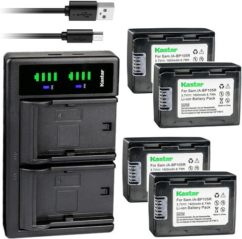 Kastar 4-Pack IA-BP105R Battery and LTD2 USB Charger Replacement for Samsung IA-BP105R IABP105R, IA-BP210R IABP210R, AD43-00201A AD4300201A Battery in Saudi Arabia