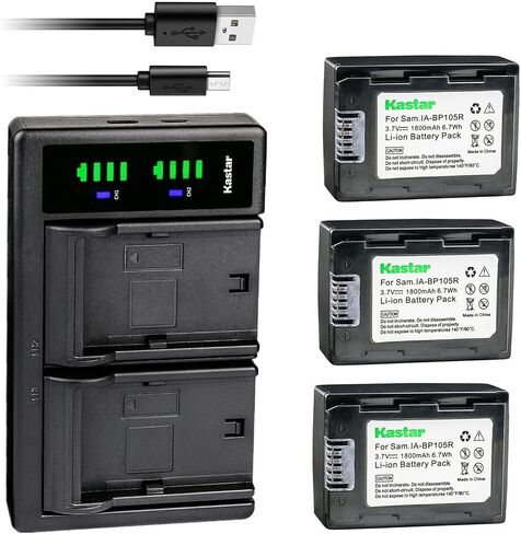 Kastar 4-Pack IA-BP105R Battery and LTD2 USB Charger Replacement for Samsung IA-BP105R IABP105R, IA-BP210R IABP210R, AD43-00201A AD4300201A Battery in Saudi Arabia