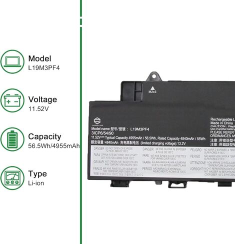 L19M3PF4 SB10W86956 5B10W86939 Laptop Battery Replacement for Lenovo IdeaPad 5-14ALC05 5-14ARE05 5-14ITL05 Series L19C3PF3 SB10W86954 5B10W86957 L19M3PF3 5B10W86936 L19L3PF7 11.52V 56.5Wh in Saudi Arabia