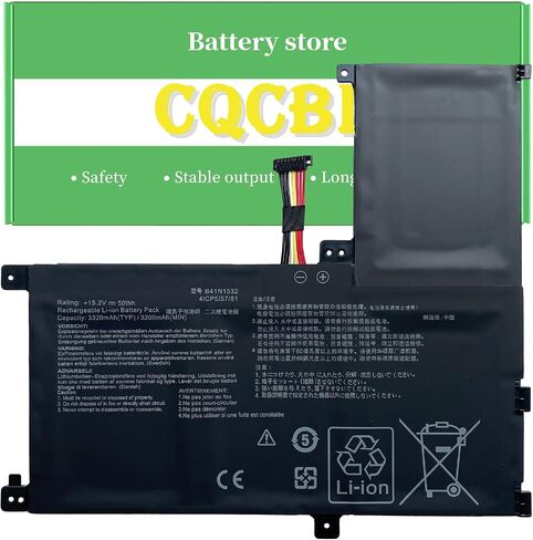 بطارية كمبيوتر محمول CQCBD B41N1532 لأجهزة Asus Q504U Q504UA Q534UA Q504UAK Zenbook Flip UX560 UX560UAK UX560UA UX560UA-FZ014T Q504UA-BBI5T12 BHI5T13 UX560UQ-FJ051T B41BK25 B41Bl95 (15.2 الخامس 50 واط ساعة) in Kuwait