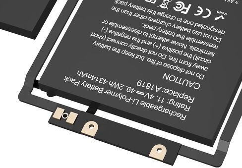 استبدال بطارية HASSESSE A1706 A1819 لجهاز Pro 13 بوصة A1706 A1819 إصدار أواخر 2016 منتصف 2017 مع شريط اللمس EMC 3071 3163 (11.4V 49.2Wh) - ضمان لمدة 12 شهرًا in Kuwait