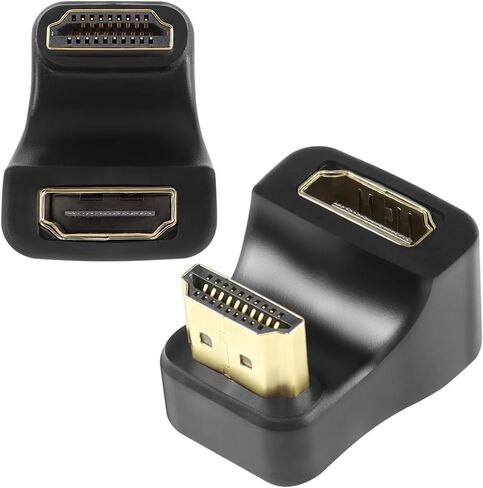 GELRHONR 360 Degree U Shape HDMI Adapter,HDMI 2.1 Male to Female 8K@60Hz Connector for Portable Display Monitor Accessories (2 Down Angle) in Saudi Arabia