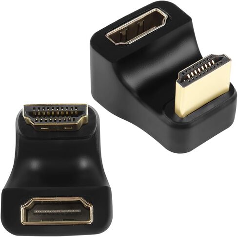 GELRHONR 360 Degree U Shape HDMI Adapter,HDMI 2.1 Male to Female 8K@60Hz Connector for Portable Display Monitor Accessories (2 Down Angle) in Saudi Arabia