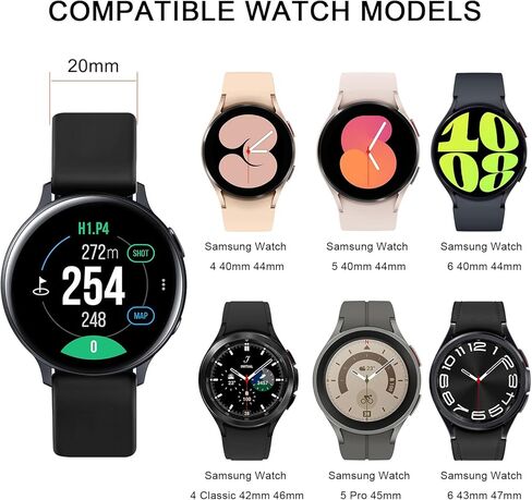 AK for Samsung Galaxy Watch 5 Band 40mm 44mm/Galaxy Watch 5 Pro Bands 45mm,20mm Soft Sport Strap for Galaxy Watch 5 in Saudi Arabia