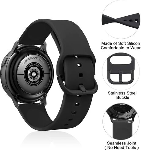 AK for Samsung Galaxy Watch 5 Band 40mm 44mm/Galaxy Watch 5 Pro Bands 45mm,20mm Soft Sport Strap for Galaxy Watch 5 in Saudi Arabia