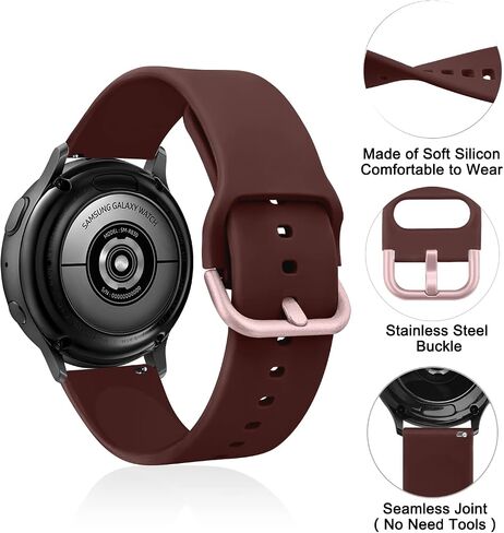 AK for Samsung Galaxy Watch 5 Band 40mm 44mm/Galaxy Watch 5 Pro Bands 45mm,20mm Soft Sport Strap for Galaxy Watch 5 in Saudi Arabia