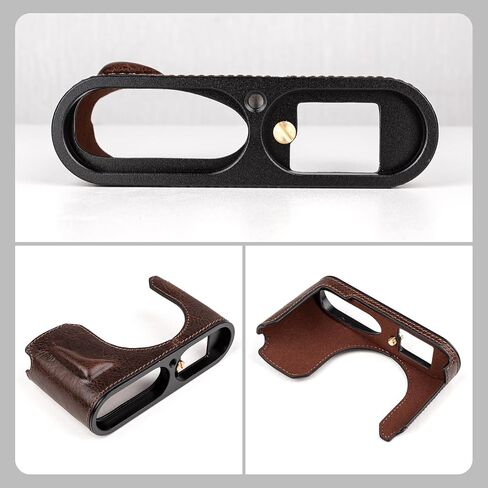 MUZIRI KINOKOO Case for Leica Q3, Top Layer Genuine Leather Leica Q3 Protective Half Case Premium Version - with Bottom Hole for Instant Battery and Memory Card Access - Coffee in Saudi Arabia