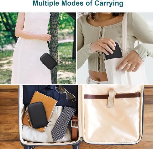 Canboc Camera Case for Ricoh GR III HDF/GR IIIx/GR III/GR II/GR Digital Camera, Point and Shoot Video Camera Bag, Zipper Mesh Pocket fits USB Cable, Batteries, Pink in Kuwait