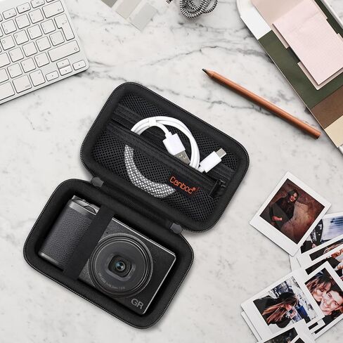 Canboc Camera Case for Ricoh GR III HDF/GR IIIx/GR III/GR II/GR Digital Camera, Point and Shoot Video Camera Bag, Zipper Mesh Pocket fits USB Cable, Batteries, Pink in Kuwait