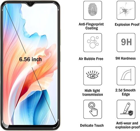 2 Pack Tempered Glass for Red Magic 9 Pro/9 Pro+/Red Magic 9S Pro/Red Magic 9S Pro+/Nubia Z60 Ultra Screen Protector,9H Hardness,Ultra Resistant,Anti-Fingerprints,No Bubbles,HD-Clear,Full Coverage in Saudi Arabia