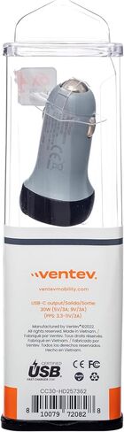 Ventev - 30W USB C PPS Car Charger | Compatible with Samsung & Apple | Works as an iPhone Charger and Android Charger - Dark Gray in Saudi Arabia