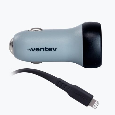Ventev - 30W USB C PPS Car Charger | Compatible with Samsung & Apple | Works as an iPhone Charger and Android Charger - Dark Gray in Saudi Arabia