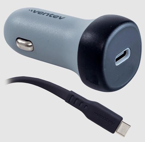 Ventev - 30W USB C PPS Car Charger | Compatible with Samsung & Apple | Works as an iPhone Charger and Android Charger - Dark Gray in Saudi Arabia