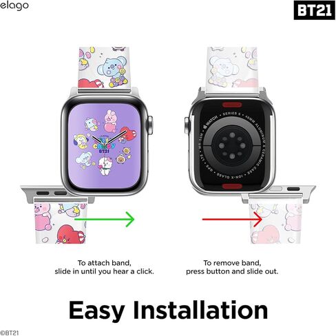 سوار elago BT21 متوافق مع سلسلة ساعات Apple ULTRA/SE/9/8/7/6/SE/5/4/3/2/1 [البضائع الرسمية] (38 مم، 40 مم، 41 مم) (7 نكهات) in Saudi Arabia