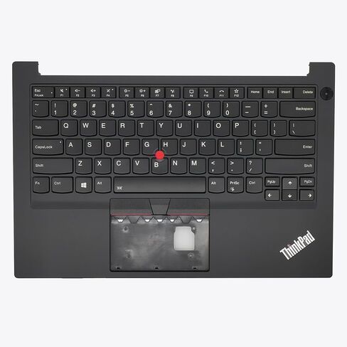 غطاء علوي بديل لمسند راحة اليد لجهاز Lenovo ThinkPad E14 Gen 2 Gen 3 Gen 4 Series غطاء علوي للكمبيوتر المحمول بإضاءة خلفية مجموعة لوحة المفاتيح وبصمات الأصابع تصميم أمريكي أسود in Saudi Arabia