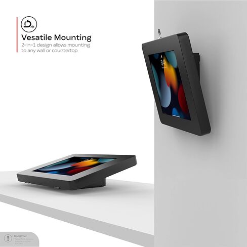 Wall & Desk Enclosure - CTA Premium Security Wall & Desk Enclosure for iPad 10.2" (7th/ 8th/ 9th Gen), iPad Pro 10.5", Galaxy Tab A 10.1", Lenovo Tab 4, Surface Go (PAD-PARAWM) in Kuwait