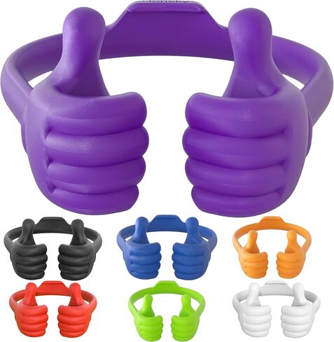 Honsky Thumbs Up 5 Pack Tablet Stand، حامل الكمبيوتر اللوحي، حامل عرض الكمبيوتر اللوحي للمكتب، حامل الكمبيوتر اللوحي الكسول، أفكار لتخزين الأشياء، لطيف عالمي، أسود، أزرق، أرجواني، أحمر، أخضر in Kuwait
