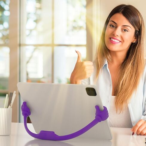 Honsky Thumbs Up 5 Pack Tablet Stand، حامل الكمبيوتر اللوحي، حامل عرض الكمبيوتر اللوحي للمكتب، حامل الكمبيوتر اللوحي الكسول، أفكار لتخزين الأشياء، لطيف عالمي، أسود، أزرق، أرجواني، أحمر، أخضر in Kuwait