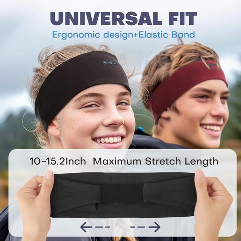 سماعات رأس Sleep Headphones Bluetooth 5.2، سماعات رأس للنوم للنوم الجانبي، وقت تشغيل 13 ساعة، سماعات رأس للتمرين والجري واليوجا in Kuwait