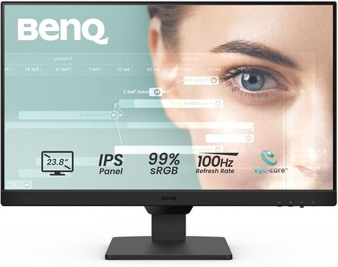 شاشة كمبيوتر الألعاب BenQ GW2490 100 هرتز مقاس 24 بوصة FHD 1920x1080p | IPS | تقنية العناية بالعين | ضوء أزرق منخفض | مضاد للتوهج | سطوع متكيف | مكبرات صوت مدمجة | DisplayPort | HDMI x 2 in Kuwait
