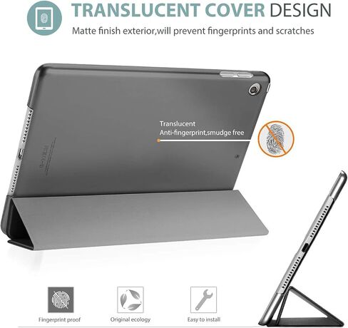 ProCase Smart Case for iPad 10.2 Case 2021 9th Gen/ 2020 8th Gen/ 2019 7th Gen Case with Tempered Glass Screen Protector, Slim Stand Hard Shell Protective Smart Cover for 10.2" iPad 9/8/7 -Navy in Saudi Arabia