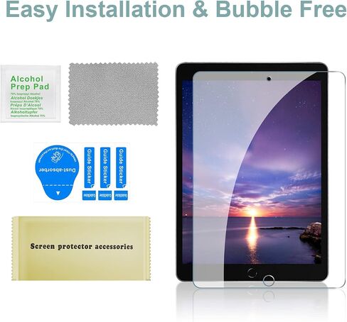 ProCase Smart Case for iPad 10.2 Case 2021 9th Gen/ 2020 8th Gen/ 2019 7th Gen Case with Tempered Glass Screen Protector, Slim Stand Hard Shell Protective Smart Cover for 10.2" iPad 9/8/7 -Navy in Saudi Arabia