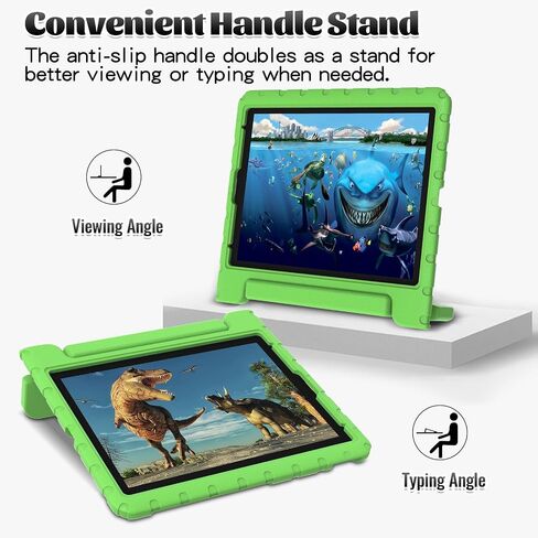 حافظة لجهاز iPad Pro 12.9 للأطفال مع حامل أقلام، حافظة واقية لجهاز iPad 12.9 مع حامل مقبض مضاد للانزلاق، حافظة iPad Pro مقاس 12.9 بوصة للجيل السادس/الخامس/الرابع/الثالث (ليس للجيل الثاني/الأول) أحمر وردي in Saudi Arabia