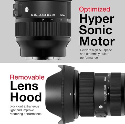 Sigma 24-70mm f/2.8 DG DN II Art Lens for Sony E with Sunshine Photo Store Basic Accessories Bundle... in Kuwait