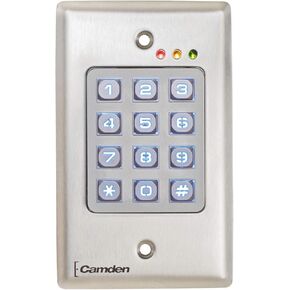 Camden CM-120W-V2 Outdoor, vandal resistant, metal backlit keypad, 999 users, 12/24V AC/DC