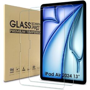 WD&CD 2 Pack Screen Protector Compatible with iPad Air 2024 13'', Tempered Glass Film Replacement for iPad Air 2024 13''【Anti Scratch 】【Anti Bubble】【High Definition】