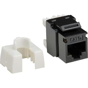Eaton Tripp Lite Series Cat6A Keystone Jack with Type 4 PoE++ Compliance (4PPoE), Blue, RJ45 Ethernet, Krone/110 Punchdown, TAA Compliant, Lifetime Manufactuer's Warranty (N238-001-BL-6A)