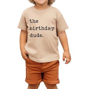 Birthday Boy Shirt Birthday Dude Tshirt 2nd 3rd 4th 5th 6th Toddler Boys B-day Party Tee Tops