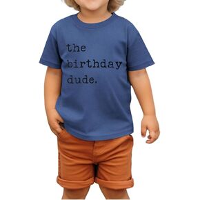 Birthday Boy Shirt Birthday Dude Tshirt 2nd 3rd 4th 5th 6th Toddler Boys B-day Party Tee Tops in Kuwait
