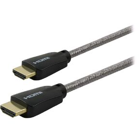 GE HDMI Cable, 2 Pack, 6 Feet, Full HD 1080p 4K 60Hz, HDMI 2.0, 18 Gbps, with Ethernet, HDR, for Smart TV, PS4, PS5, Xbox X, Blu-ray, Streaming, 33519