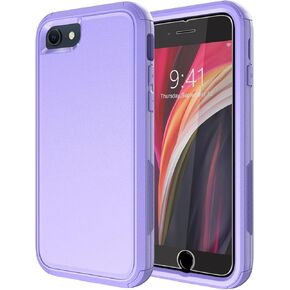 حافظة Diverbox مصممة لهاتف iPhone SE مع واقي شاشة وحافظات شديدة التحمل مقاومة للصدمات لهاتف Apple iPhone se إصدار 2022/2020 - أسود