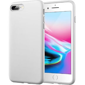 JETech Silicone Case for iPhone 7 Plus, iPhone 8 Plus, 5.5 Inch, Silky-soft touch Full-Body Protective Case, Shockproof cover with Microfiber Lining (Black)