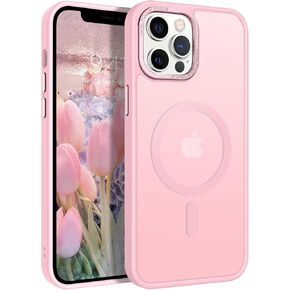BENTOBEN for iPhone 12 Pro Max Magnetic Case, iPhone 12 Pro Max Phone Case Compatible with MagSafe, Translucent Matte Shockproof Anti-Fingerprint Phone Case for iPhone 12 Pro Max 6.7", Orange