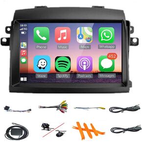 for Toyota Sienna Radio Upgrade 2004 2005 2006 2007 2008 2009 2010 Car Stereo Built-in DSP EQ Wireless Carplay Android Auto GPS Navigation 9" IPS Touchscreen Free Backup Camera (2GB RAM+32GB ROM)