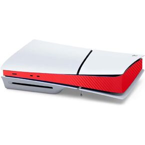 Side Protective Film for PS5 Slim Disk Edition Carbon Fiber Pattern Skin Sticker Decal Cover for PS5 Slim Console Console Skin Sticker (Black)
