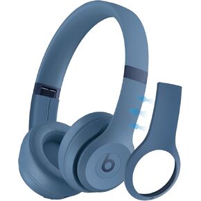 Beats Solo 4 Accessories, Silicone Case Compatible with Beats Solo 4 Telescopic Beam Cover, Anti-Scratch, Washable Protective Covers for Beats Solo 4 Wireless Headphones - Blue