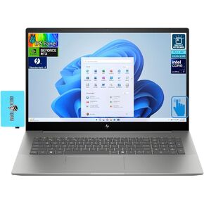 HP Newest Envy Laptop 17.3" Touch IPS FHD Display (Intel Core Ultra 7 155U, GeForce RTX 3050 4GB, 64GB DDR5, 2TB PCIe SSD, Backlit KYB, 2 Thunderbolt 4, Win 11 Pro) w/DKZ Hub USB Port Expander
