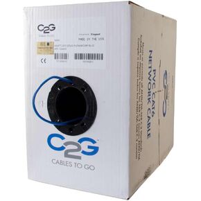 C2G 56019 Cat6 Bulk Cable - Unshielded Ethernet Network Cable with Solid Conductors, Plenum CMP-Rated, TAA Compliant, Blue (1000 Feet, 304.8 Meters) (Made in The USA) in Kuwait