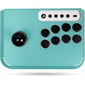 غلاف ألعاب متوافق مع Hori Fighting Stick Mini (PS5، PS4، PC) - تركواز صلب - غطاء لاصق واقٍ من الفينيل 3M ممتاز - سهل الاستخدام | صُنع في الولايات المتحدة الأمريكية بواسطة MightySkins
