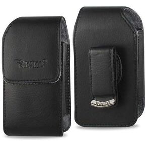 Vertical 360 Rotating PU Leather Holster Belt Clip Compatible with Kyocera Cadence S2720, DuraXTP,DuraXV LTE,DuraXV Plus,DuraXE,Large FLIP Phones & Insulin Pumps[4.3"X2.3"X0.9"]