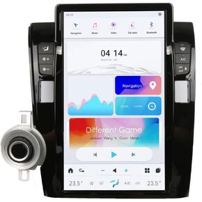 13.6 Inch Qualcomm Android 11 Car Radio for Toyota Tundra 2007-2013 Sequoia 2008-2018 Stereo Tesla Style Dash IPS Touch Screen Android Auto GPS Navigation Head Unit Audio Multimedia Player