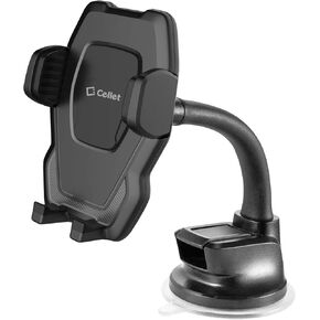 Cellet Flexible Gooseneck Dashboard and Windshield Phone Holder Mount Universal Cradle Compatible with All iPhone 14 Pro Max mini 13 12 11 Samsung Galaxy Google Pixel Motorola Moto