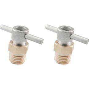CHENJIN 2PCS Air Compressor 1/4 Brass Drain Valve Discharge Valve Used for Trains Air Compressor Tank Replacement Parts Connecting Air Water Fuel Oil Inert Gas Pipeline
