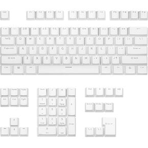 مجموعة أغطية مفاتيح Happy Balls ذات الإضاءة الخلفية PBT Cherry MX Keycap Set Doubleshot OEM Profile شفافة للتخطيط الأمريكي 61 87 104 108 MX Switches لوحة المفاتيح الميكانيكية (رمادي أبيض)