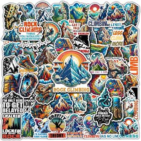 Pack 50 PCS Rock Climbing Sticker Outdoors Theme Waterproof Vinyl Decals Items for Teens Adults Sports Lovers Decor Skateboard Water Bottles Suitcase Laptop Gifts Birthday