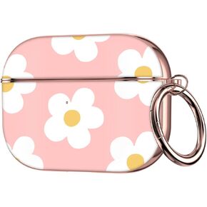 Maxjoy Compatible with Airpods Pro 1st/2nd Generation Case Cover,Cute Electroplating with Gold Heart Pattern with Cleaner Kit Cover for Girls Woman Airpods Pro case(2019/2022)-Shallow Purple